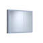 36 po L 30 po H Pharmacie rectangulaire en aluminium encastrable / à fixation en surface avec miroir DEL et horloge