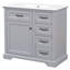 Meuble-lavabo 36 po avec lavabo, lavabo en céramique, 2 tiroirs basculants, charnières de porte à fermeture en douceur