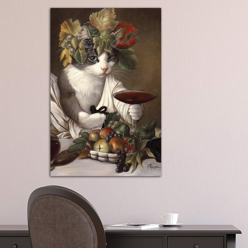 Widget As Bacchus by Melinda Copper - Wrapped Canvas Painting Print, 101.6 cm H x 66.04 cm W x 1.91 cm D
