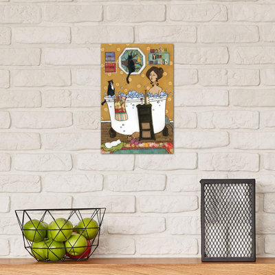 Wash Your Kitties by Jamie Morath - Wrapped Canvas Print