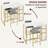 Dining Bar Table Set With 3 Storage Shelves, Pub Bar Counter Table With 2 Footrest Chairs-1337629338