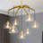 7-light Gold Chandelier Linear Sputnik Chandelier Modern Chandelier For Dining Room And Entryway Bedroom