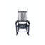 Chaise berçante en bois noir sans passe-partout
