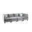 120 po en velours gris modulaire 8 pièces avec 2 coins, 4 chaises sans accoudoirs et repose-pieds, mousse confortable, mobilier de maison moderne, chaises de coin incluses, rembourrage,