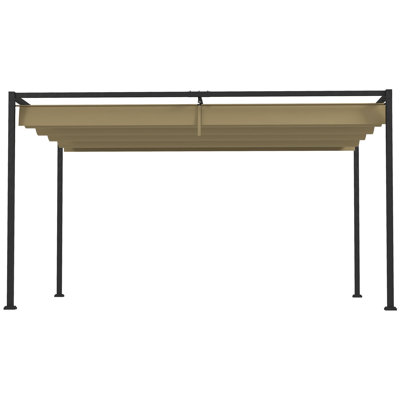 Patio Pergola with Retractable Canopy,