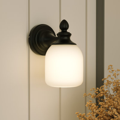 Dimmable Bathroom Vanity Light with Frosted Glass Shade