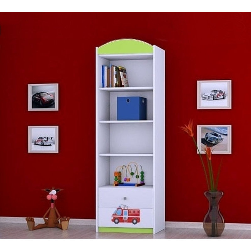 Wayne 183cm H X 60cm W Transportation Kids Cube, Green