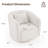 Boucle Polyester Upholstered Swivel Armchair-1201399732