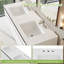 Ensemble de meuble-lavabo double flottant à DEL avec lavabo 60 po Ayanda, blanc-1303062172