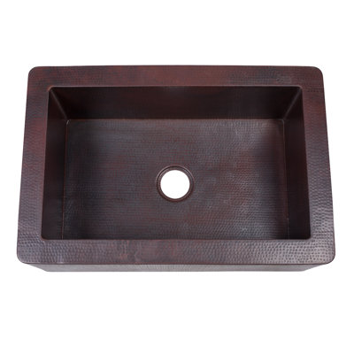 33'' L Single Bowl Copper Kitchen Sink