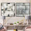 Rudd - Ensemble de 2 collages carrés à formes abstraites-101858206-101858209