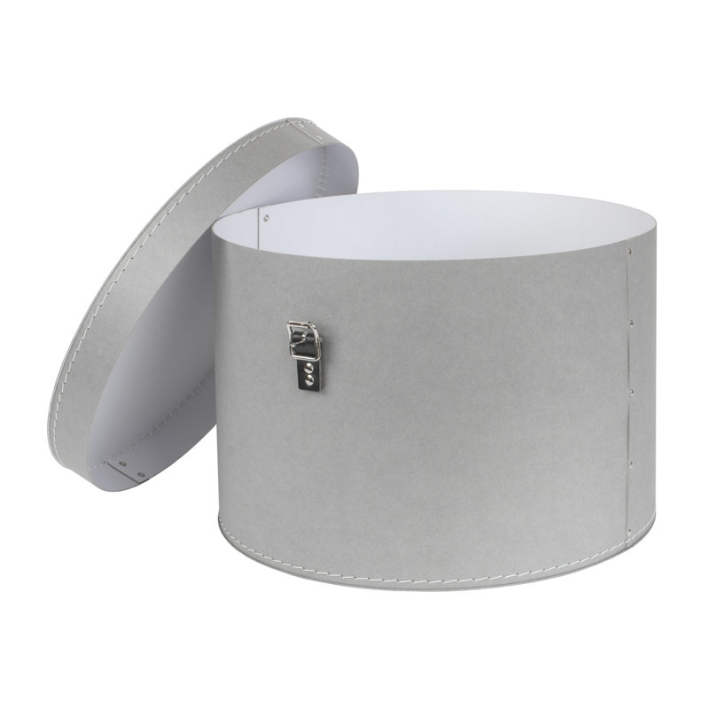 Symple Stuff Decorative Bin, 26cm H x 38cm W x 38cm D, Grey