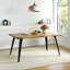 Ensemble de salle à manger moderne 5 pièces Shivani avec table rectangulaire en grain de bois et 4 chaises-103829953-103829950