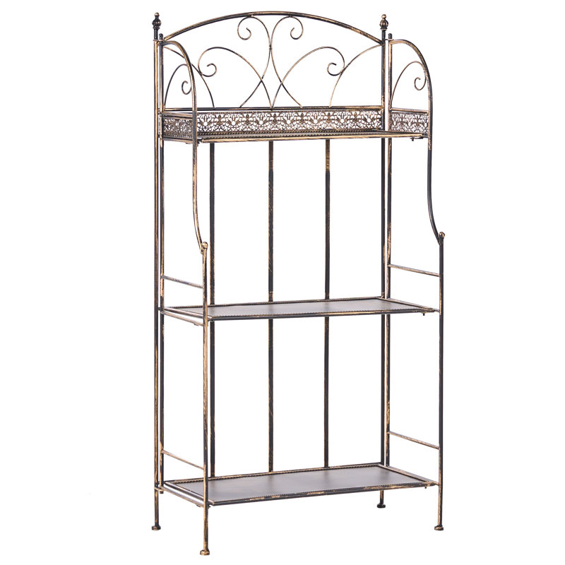 60cm W Iron Shelving Unit, Black