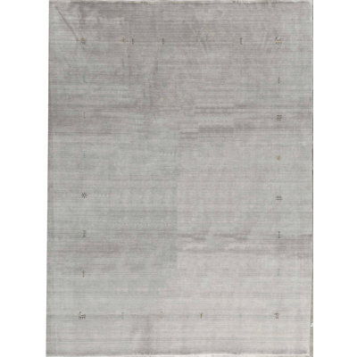 Hand-Knotted High-Quality Gray Area Rug