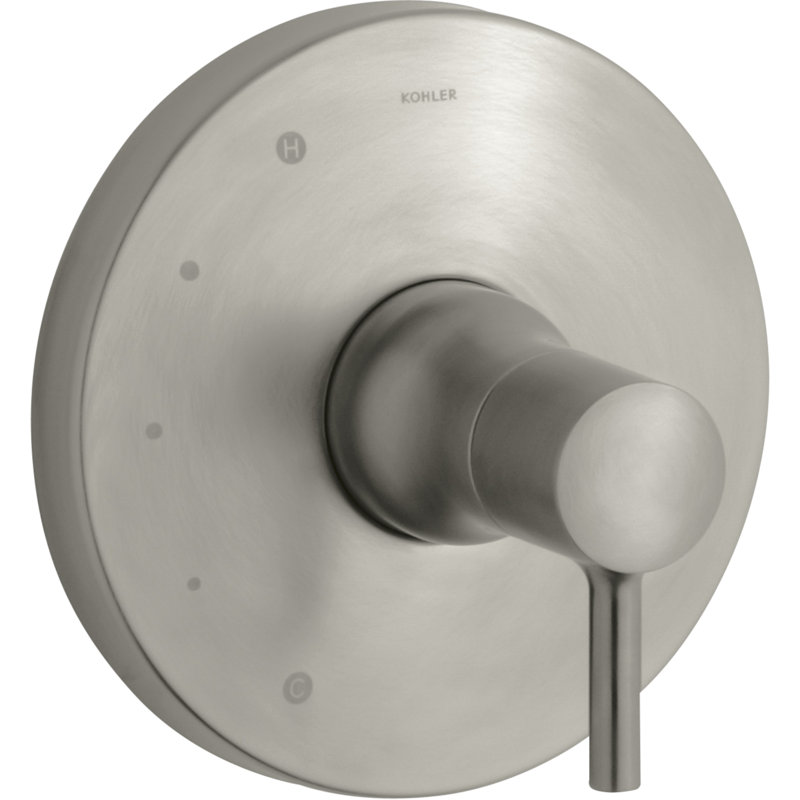 Garniture de valve Kohler Toobi Rite-Temp avec poignée levier, Nickel brossé éclatant