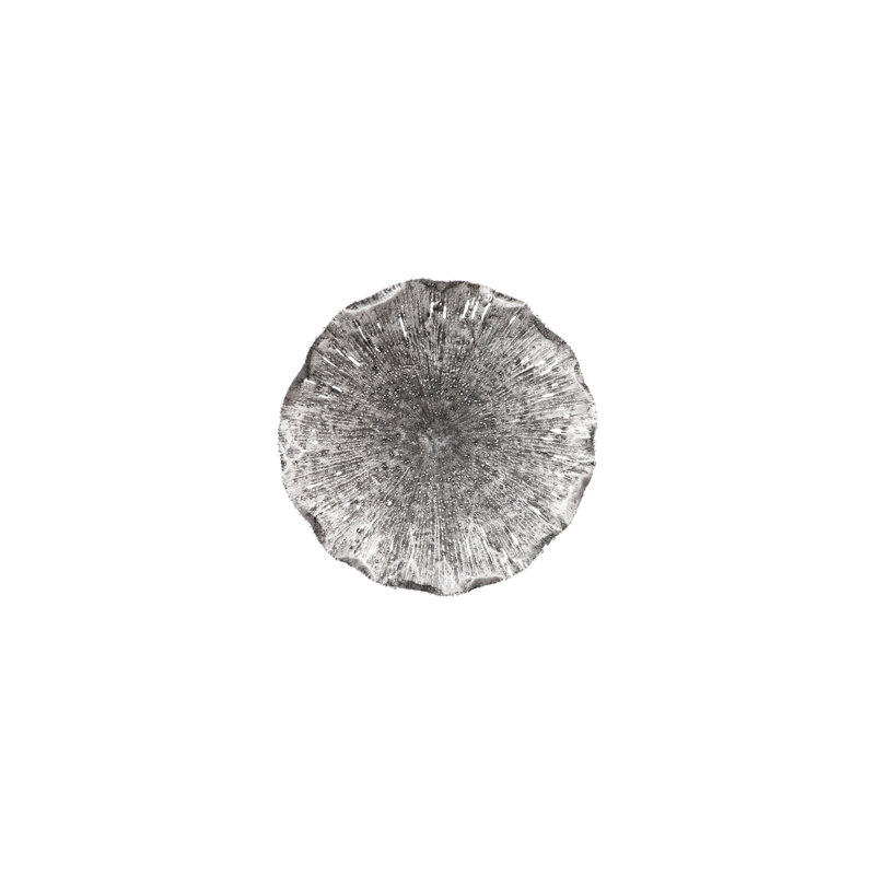 Décoration murale Lotus, Argent antique, H 16 po x l 16 po x P 3 po