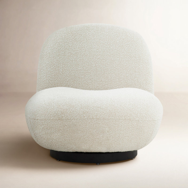 Portsmouth Slipper Chair, Ivory Boucle
