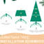 Arbre de Noël 9 pi avec 2435 PE mixtes et pointes, conception à charnières pour un assemblage rapide, support en métal robuste, décoration classique Pe +, support
