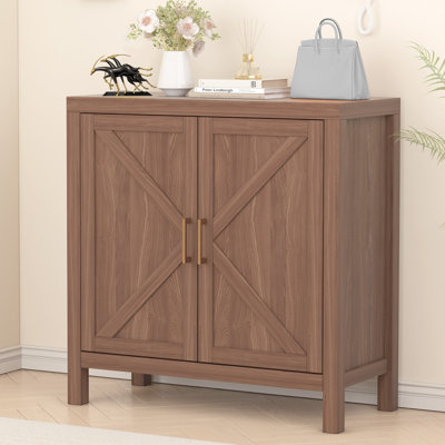 Buffet Farmhouse Buffet, armoire de cuisine avec rangement, console multimédia avec portes en forme de X, armoire à café pour le salon de l'entrée de la cuisine