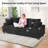 87"Solid Wood Leg Corduroy 3-Person Sofa with 2 Pillows-1199852019