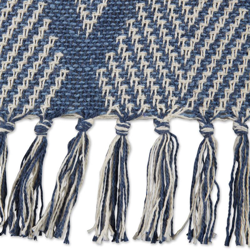 Jeté 100% coton Multi Diamond, Bleu