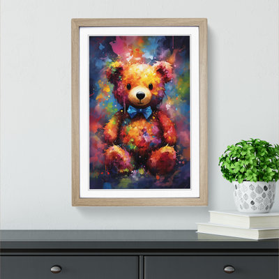 Teddy Bear Abstract - Framed Print