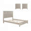 Ensemble de chambre à coucher 3 pièces avec lit et 2 tables de chevet-2068603178-2068603180