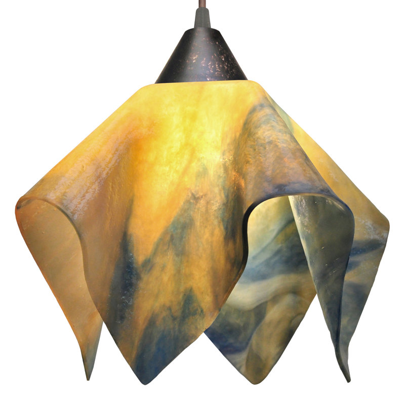 Luminaire suspendu Amergin, Noir, Petit, Fleur de paille
