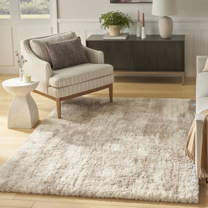 Hokku Designs Sharya Ivory Beige Modern Indoor Rug, Rectangle 4' x 6'