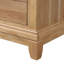 Table de chevet avec rangement à 3 tiroirs en bois de pacane massif