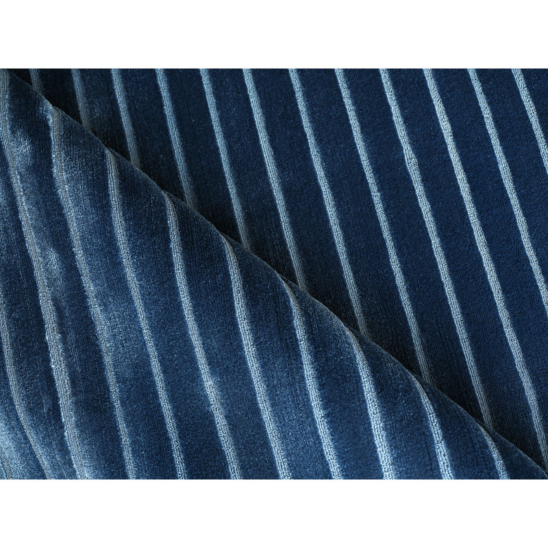 Amani Modern Handmade Silky Nylon, Navy Area Rug, Rectangle 4' x 5'