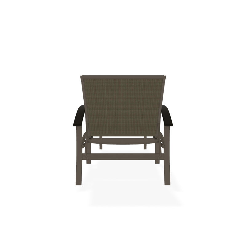 Askar Outdoor Rust-Resistant Metal Chaise Lounge, Brown Sunbrella® Tweed, Beachwood P40, Gloss White