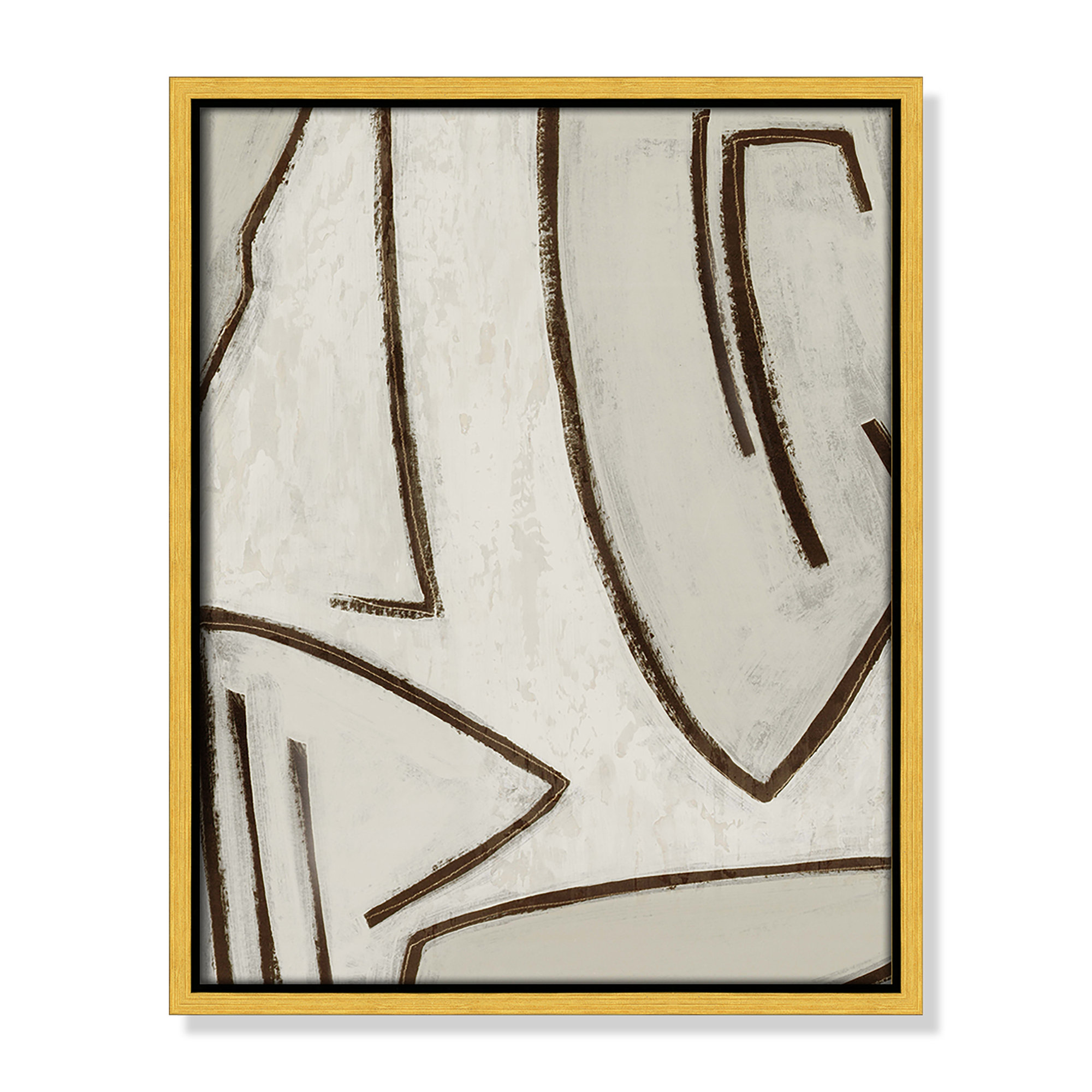 Line Work II, Gold, 12.5" W x 15.5" H