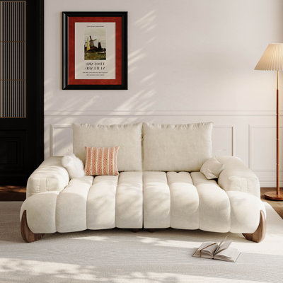 2-3 Seater Mid Century Deep Sofa With Adjustable Cushions