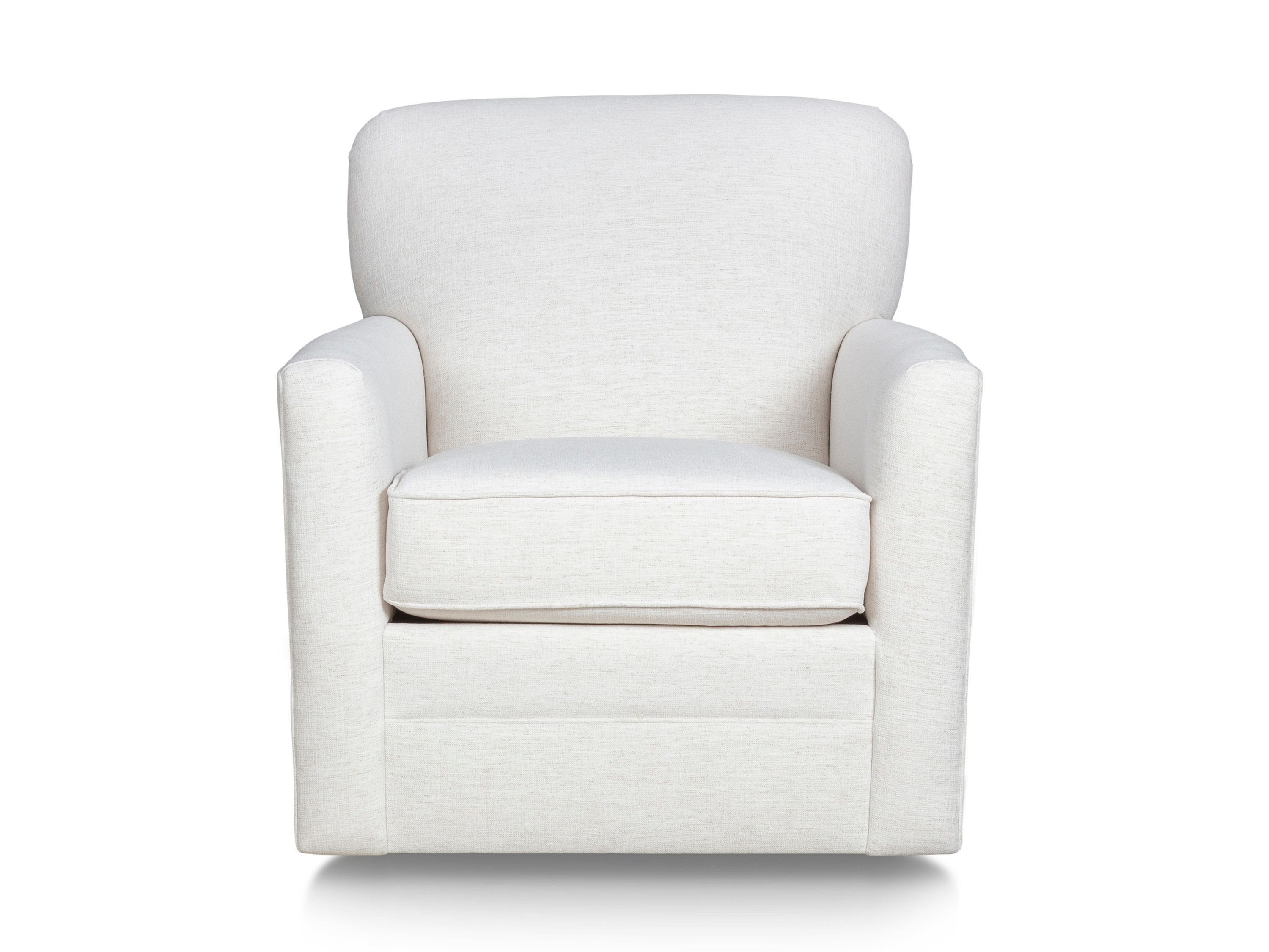 White upholstered swivel cheap chair