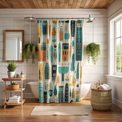 Jolly City - Rideau de douche Premium