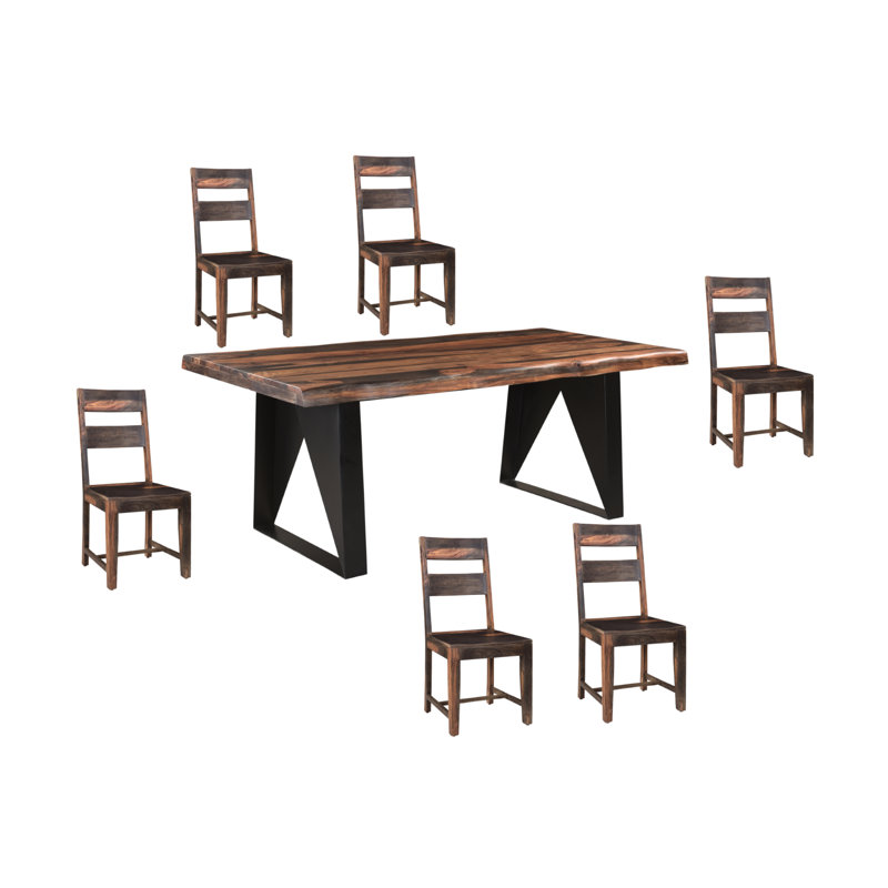 Ensemble repas pour 6 personnes Chaliyah, Noyer