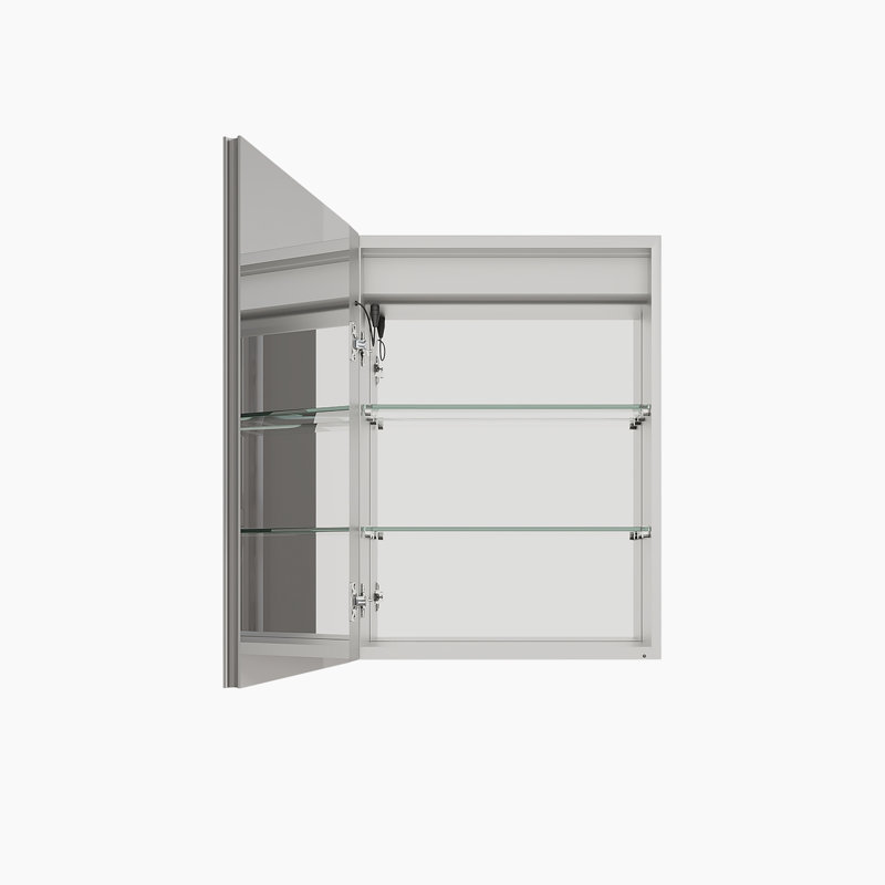 Hesperos 26 " W X 20 " H Framed Medicine Cabinet with Mirror, Left