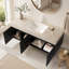 Meuble-lavabo flottant mural 48 po avec lavabo, 48 po, noir pour rangement de salle de bain-2849888-2849890-2849893