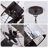 5-Lights Round K9 Round Crystal Chandelier Pendant With Crystal Strip Pendant Light Fixture For Kitchen Dining Room Bedroom