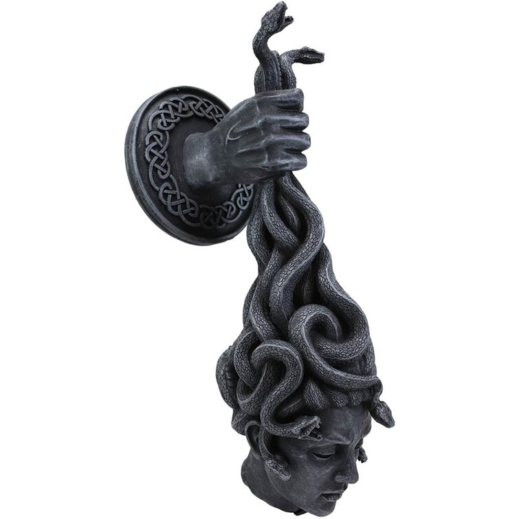 Ebros Greek Mythology Gorgon Goddess Medusa Head with Hair of Snakes Wall  Decor 