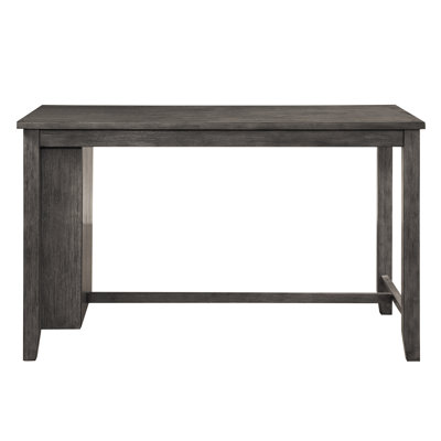 Table à hauteur de comptoir moderne gris avec tablettes - Mobilier en bois pour les espaces de salle à manger décontractés
