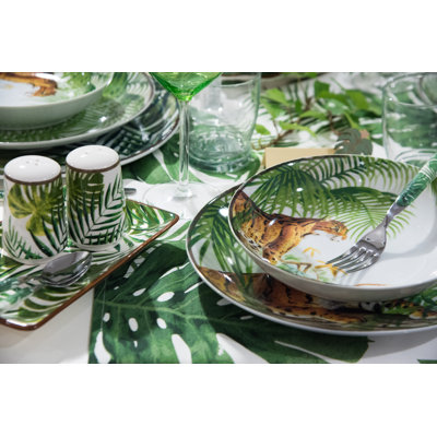 Excelsa Foliage Ceramic Platter