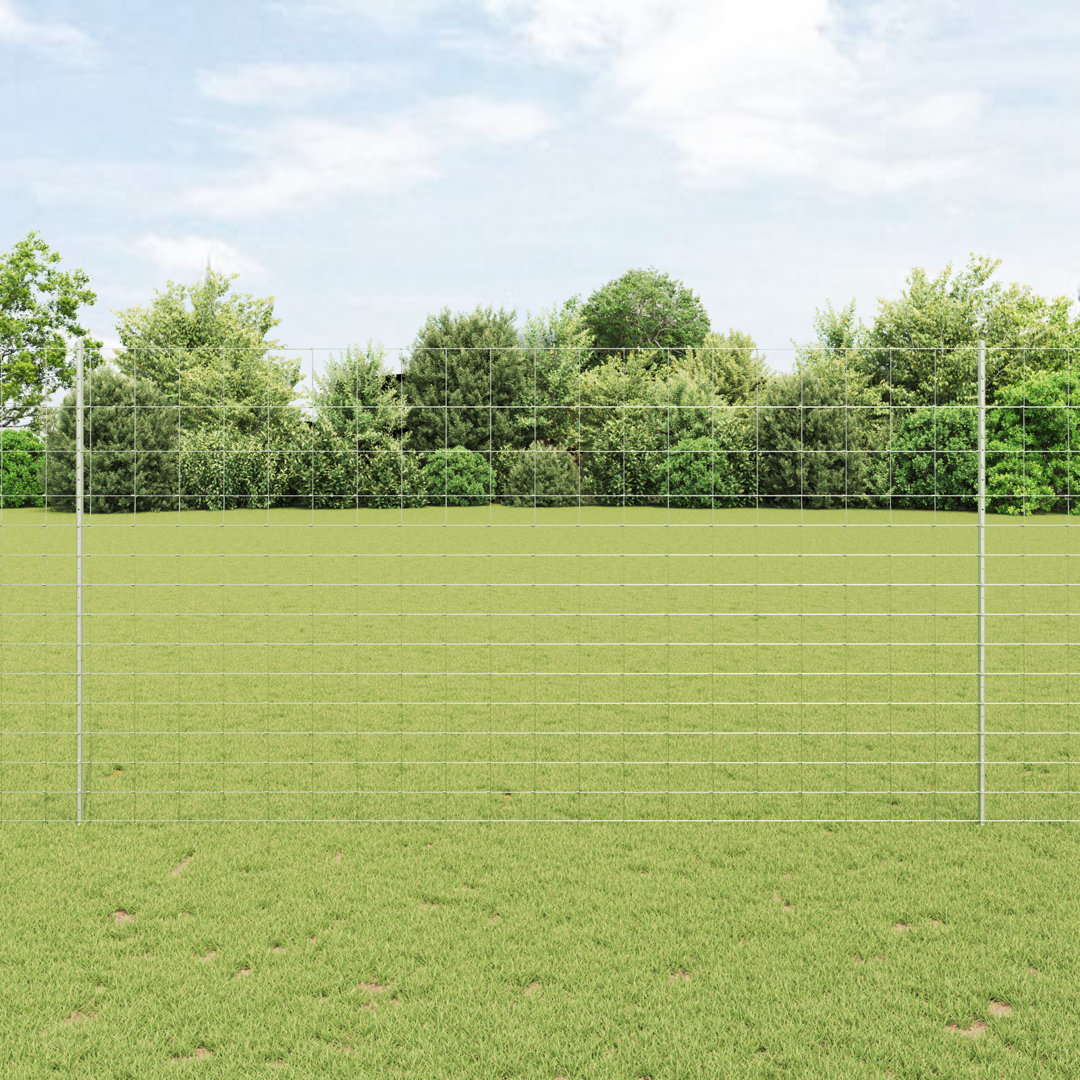 vidaXL Fence with Post Segment Outdoor Barrier Garden Terrace Divider Boundary
