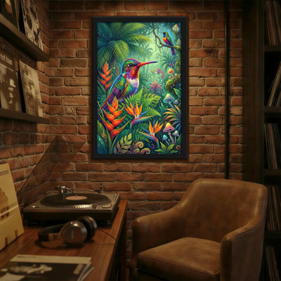 Animals Tropical Birds And Exotic Flowers Pattern