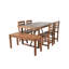 Ensemble de table et chaises d'extérieur en bois d'acacia de haute qualité pour patio, balcon et cour arrière-1267094972