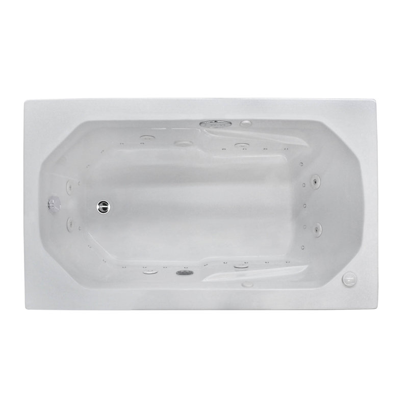 Montserrat 59.75'' x 35.5'' Acrylic Bathtub, Left