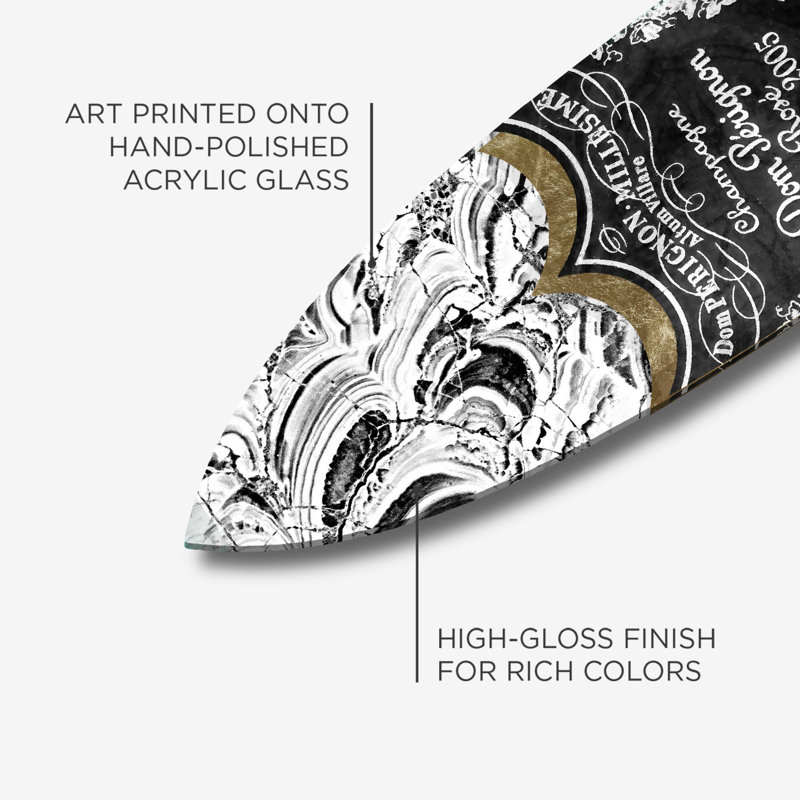 Champagne Surfboard Lux Acrylic by Oliver Gal