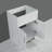 24In White Laundry Sink Cabinet Unit - Stainless Steel Faucet & Drain Stable Easy Assembly Tub Wash Reliable Quiet Daily Activity